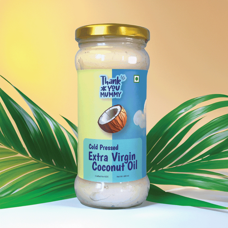 Extra Virgin Coconut OIl | 100% Pure & Cold Pressed | Size - 400 ml - ThankYouMummy | Your Partner In Parenting